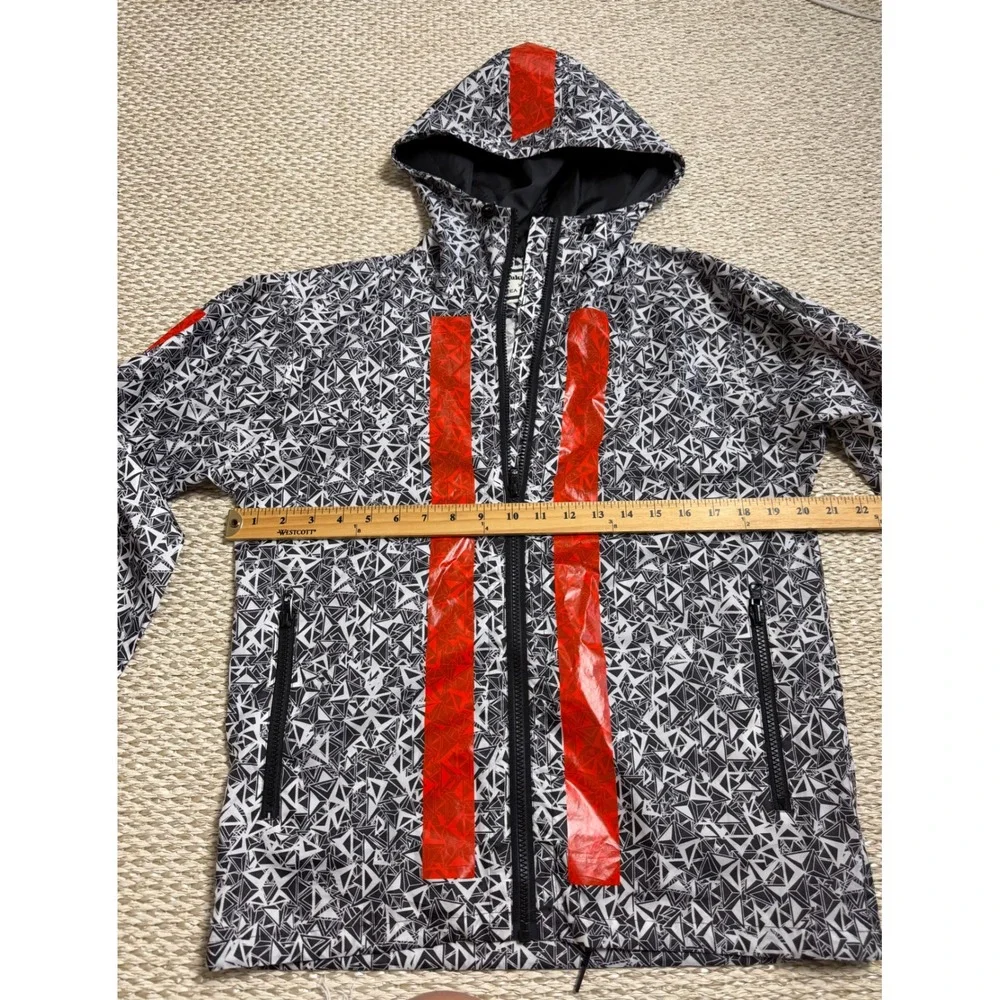 Onitsuka Tiger x Andrea Pompilio Geometric Print Hooded Windbreaker Jacket